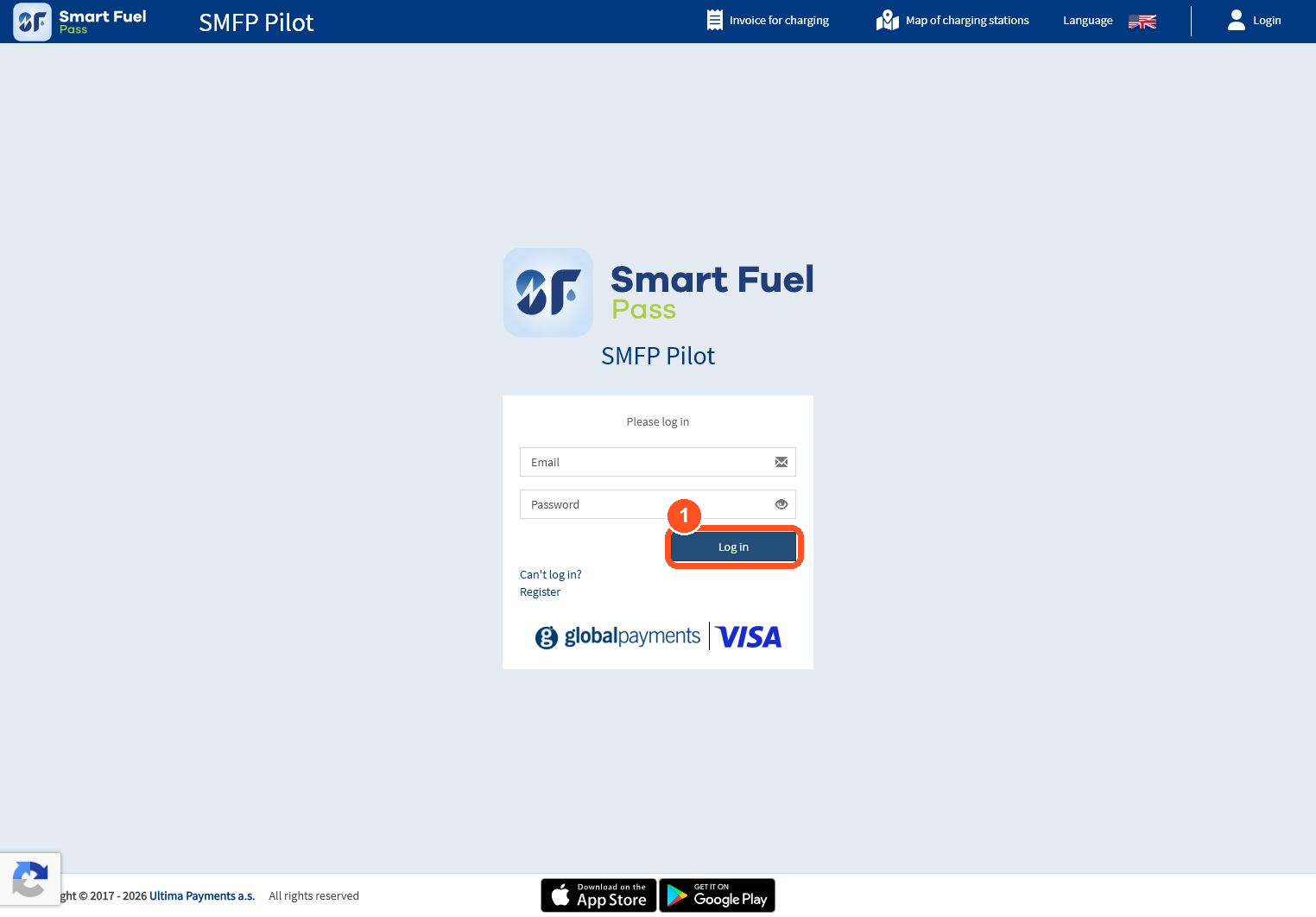 Open the Smart Fuel Pass portal and sign in.