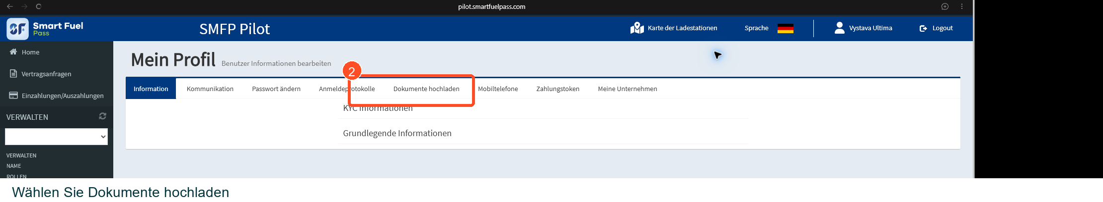 Verifizierungsdokumente sicher hochladen – krok 2